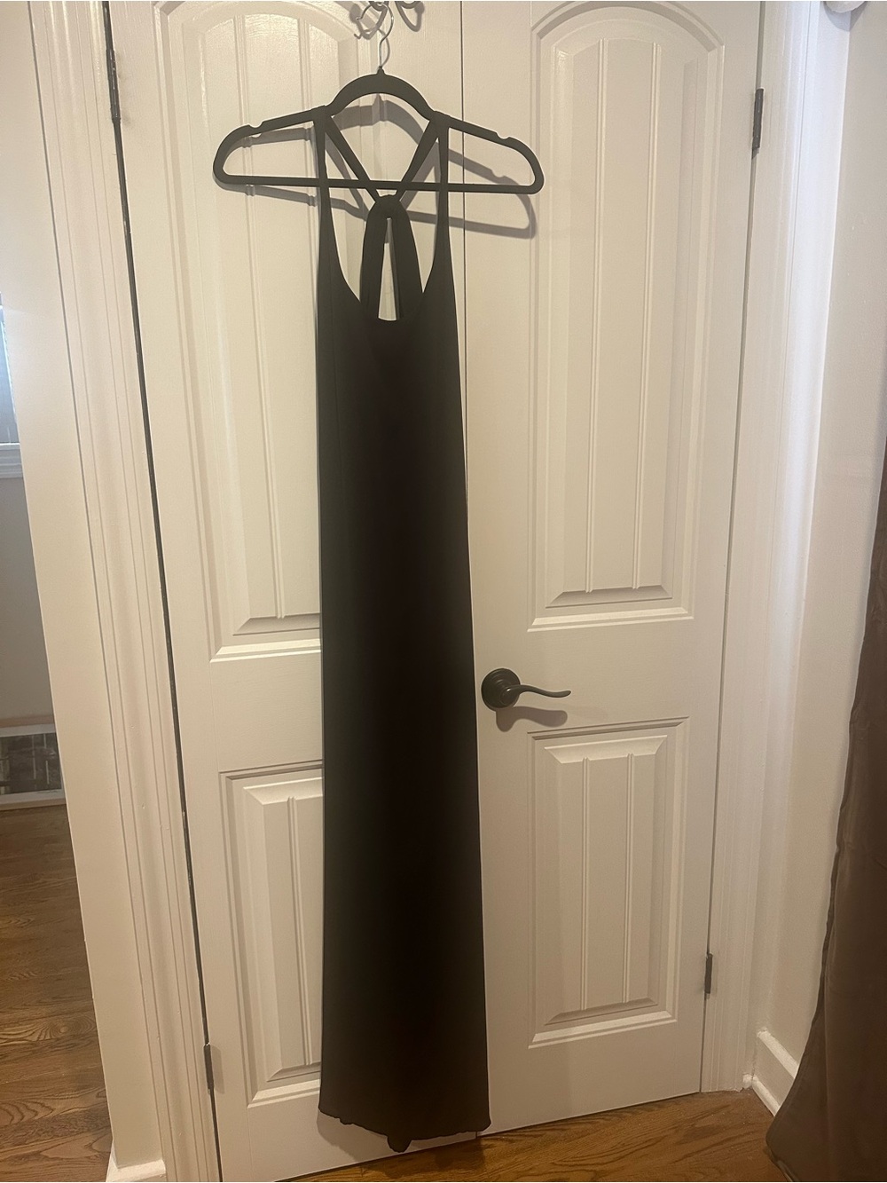 Sleeveless Black Maxi Dress with Strappy Back